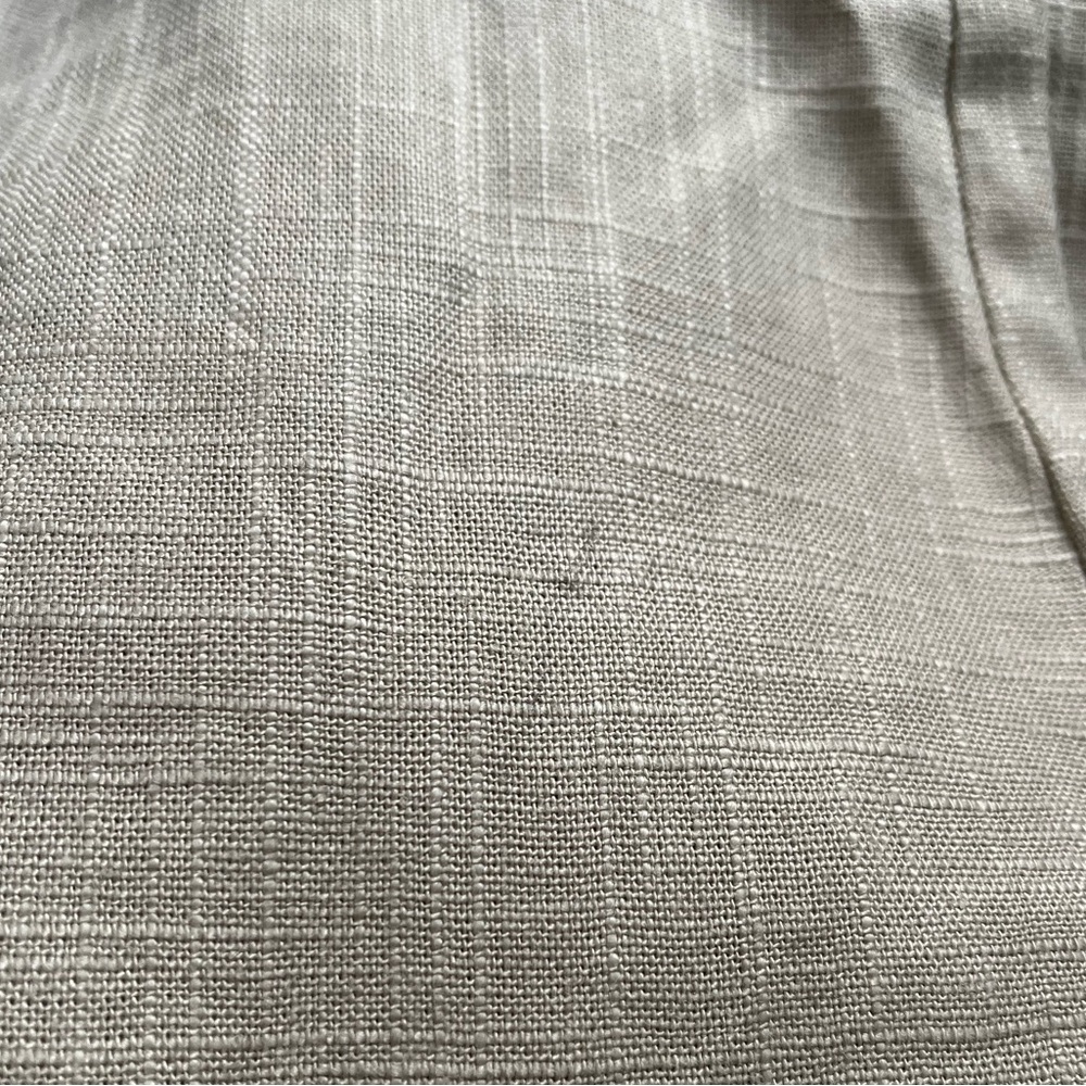 Staud Beige Linen Blend Patches Flared Pants Sz. 10 - Picture 6 of 8